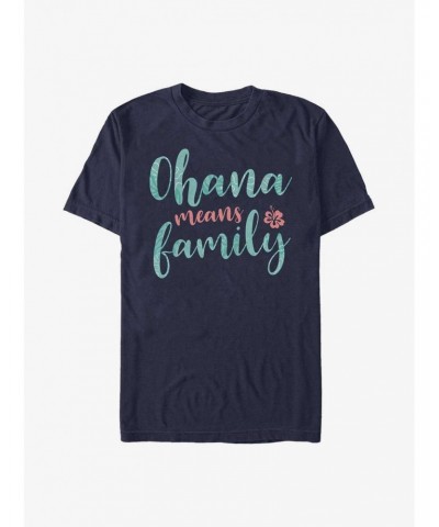 Disney Lilo & Stitch Ohana Script T-Shirt $5.93 T-Shirts