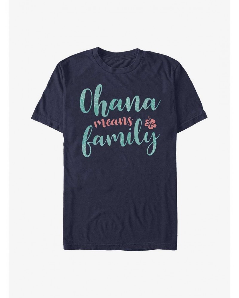 Disney Lilo & Stitch Ohana Script T-Shirt $5.93 T-Shirts