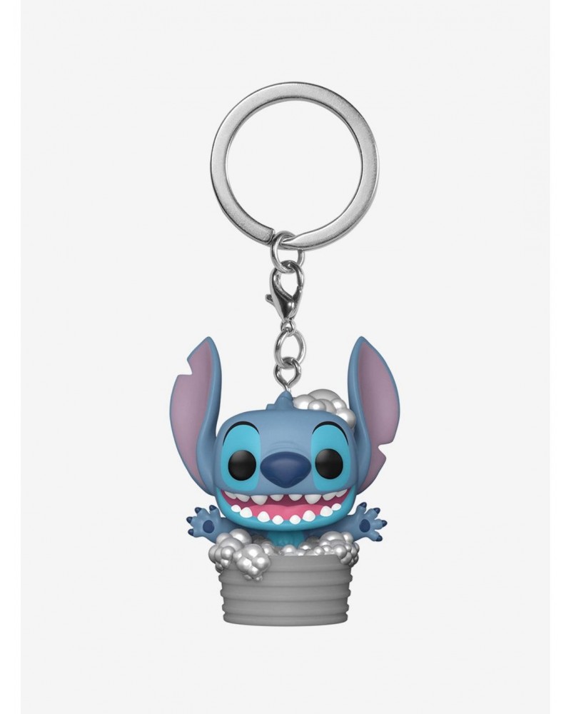 Funko Disney Lilo & Stitch Pocket Pop! Stitch In Bathtub Vinyl Figure Key Chain 2022 HT Expo Exclusive $3.65 T-Shirts