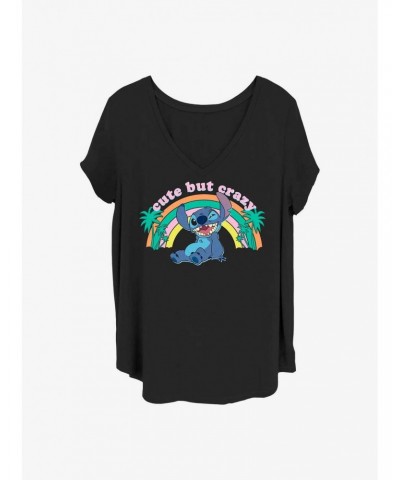 Disney Lilo & Stitch Cute But Crazy Girls T-Shirt Plus Size $8.32 T-Shirts