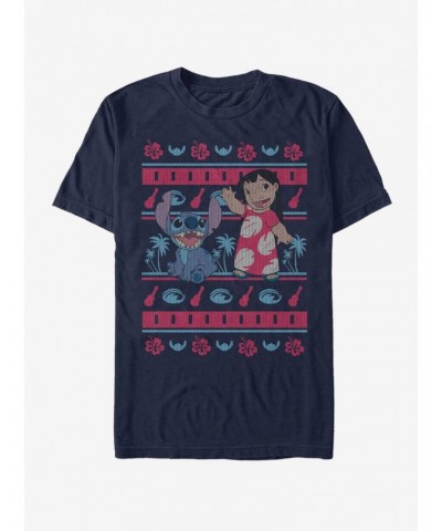 Disney Lilo & Stitch Holiday Lilo Hawaiian Pattern T-Shirt $7.46 T-Shirts