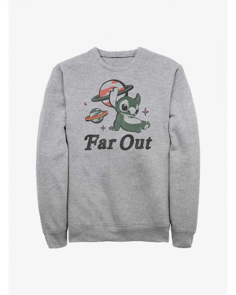 Disney Lilo & Stitch Far Out Stitch Crew Sweatshirt $14.46 Sweatshirts