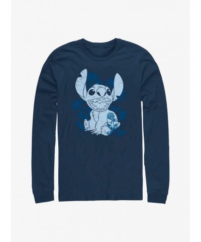 Disney Lilo & Stitch Floral Sketch Long-Sleeve T-Shirt $11.84 T-Shirts