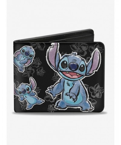 Disney Lilo & Stitch Hibiscus Stitch Sketch Bi-Fold Wallet $7.73 Wallets