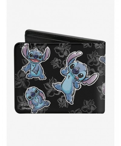 Disney Lilo & Stitch Hibiscus Stitch Sketch Bi-Fold Wallet $7.73 Wallets