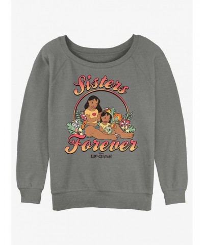 Disney Lilo & Stitch Sisters Forever Girls Slouchy Sweatshirt $13.28 Sweatshirts