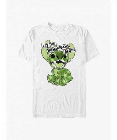 Disney Lilo & Stitch Clover Stitch Let The Shenanigans Begin T-Shirt $8.03 T-Shirts