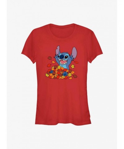 Disney Lilo & Stitch Leaf Pile Girls T-Shirt $6.57 T-Shirts