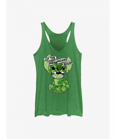 Disney Lilo & Stitch Clover Stitch Let The Shenanigans Begin Girls Tank $7.67 Tanks