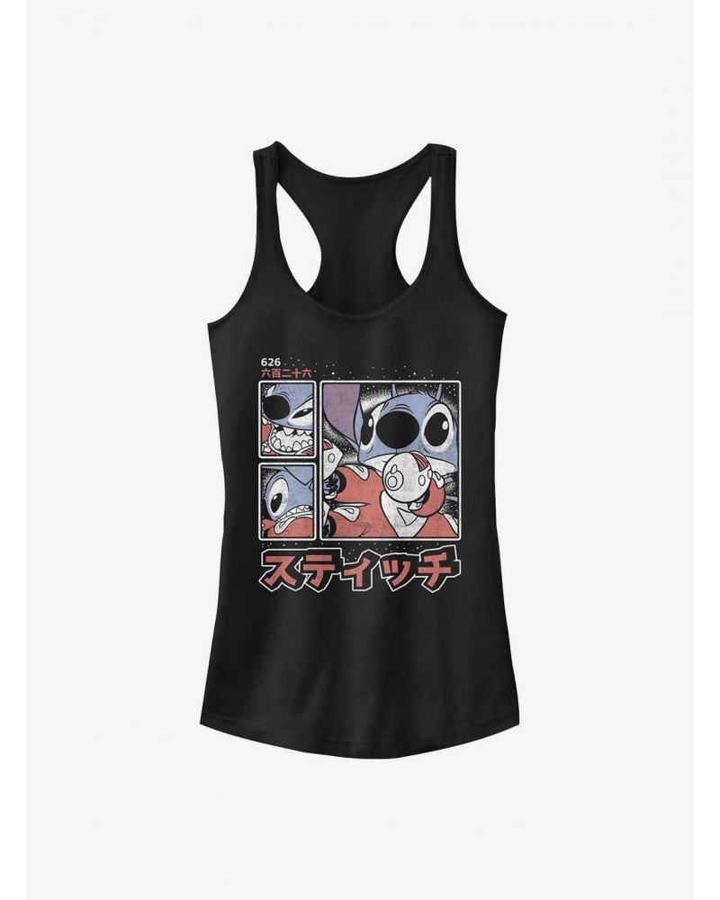 Disney Lilo & Stitch Japanese Text Girls Tank $6.77 Tanks