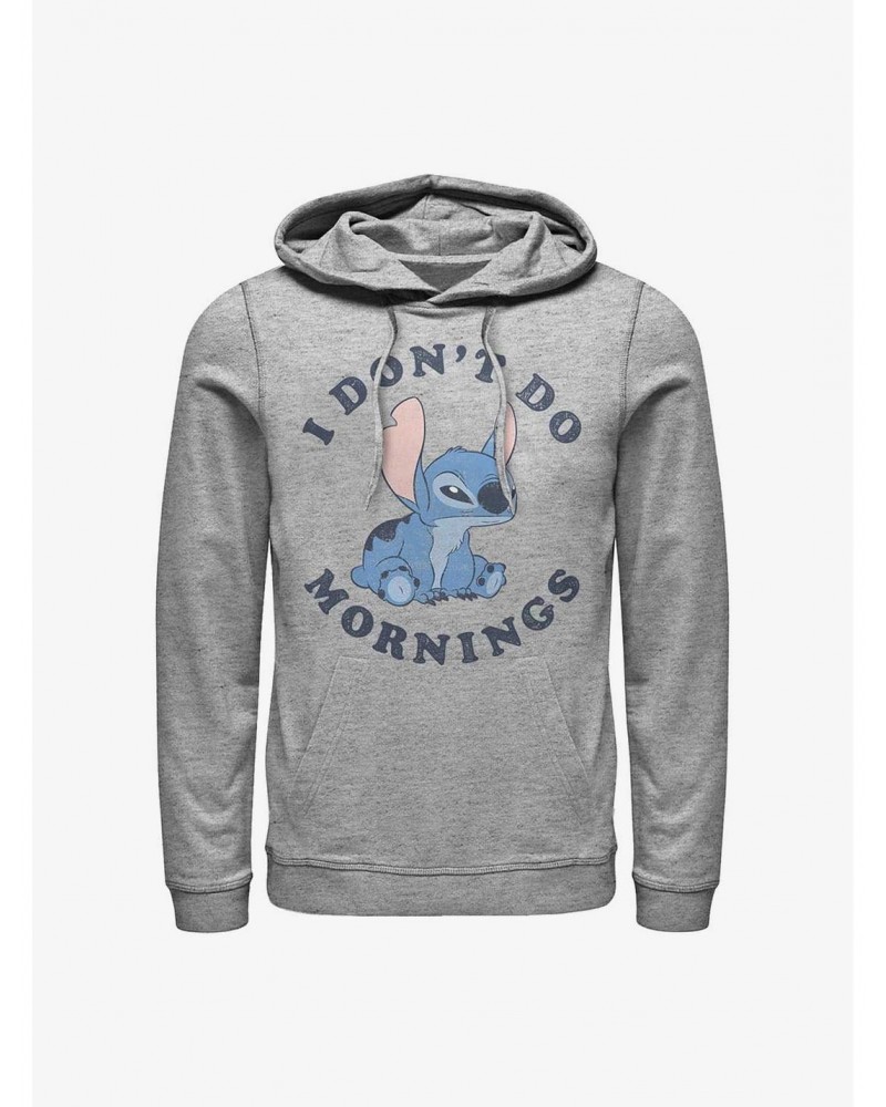 Disney Lilo & Stitch I Don't Do Mornings Hoodie $17.96 Hoodies