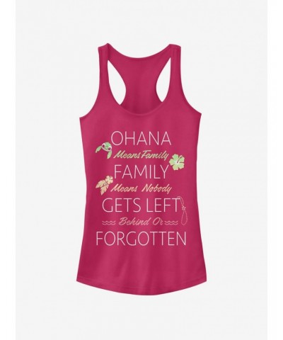 Disney Lilo & Stitch Ohana Family Quoted Girls Tank $9.36 Tanks