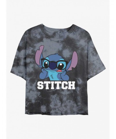 Disney Lilo & Stitch Smart Stitch Tie-Dye Girls Crop T-Shirt $11.56 T-Shirts