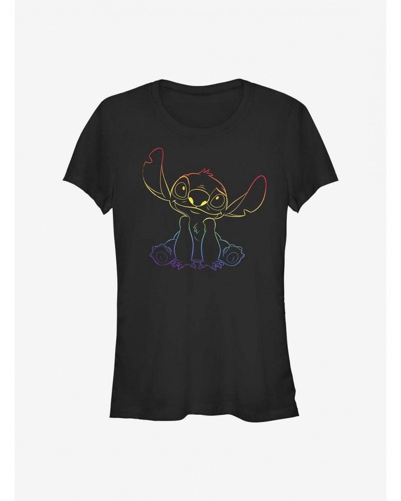 Disney Stitch Rainbow Pride Stitch T-Shirt $6.77 T-Shirts