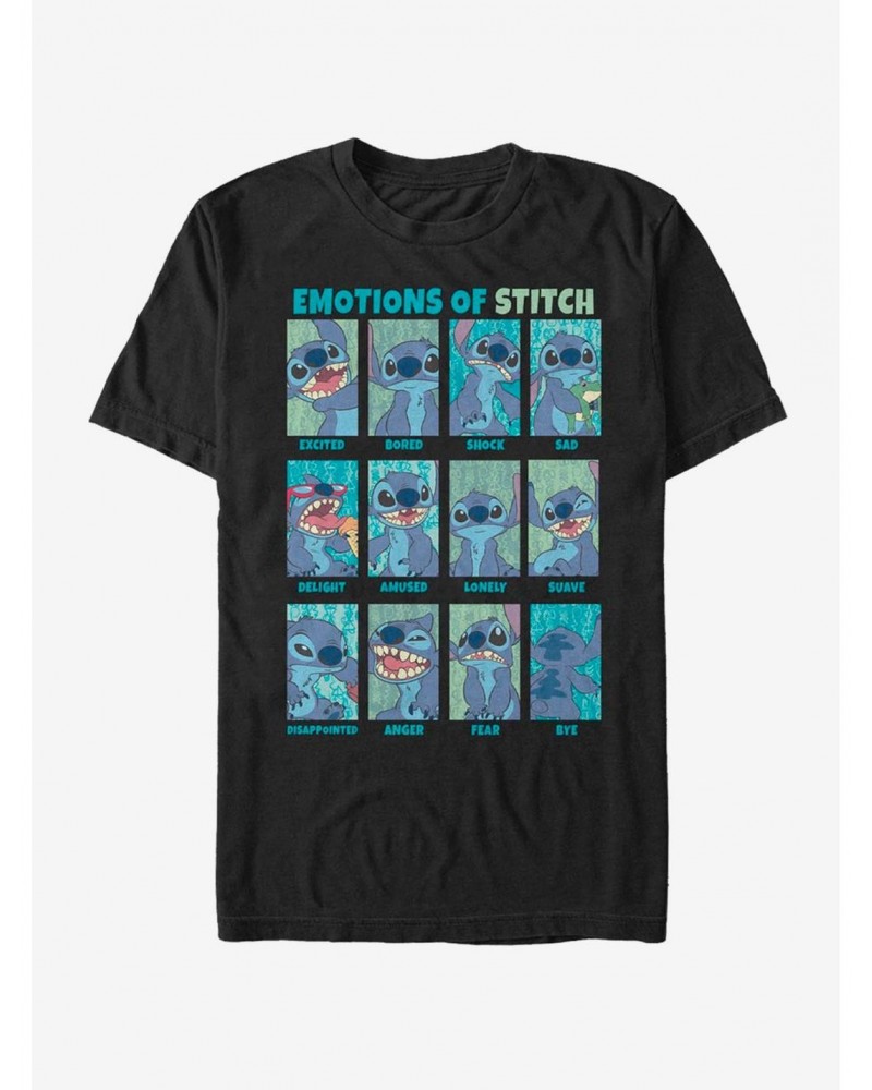 Disney Lilo & Stitch Emotions Of Stitch T-Shirt $8.60 T-Shirts