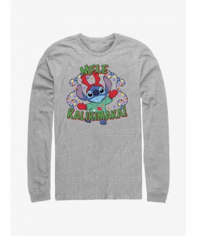 Disney Lilo & Stitch Mele Kalikimaka Merry Christmas in Hawaiian Long-Sleeve T-Shirt $9.74 T-Shirts