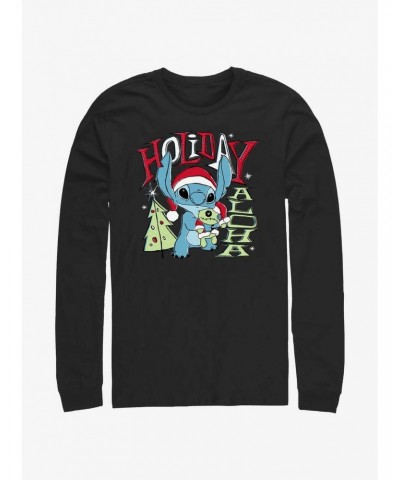 Disney Lilo & Stitch Holiday Aloha Long-Sleeve T-Shirt $9.74 T-Shirts