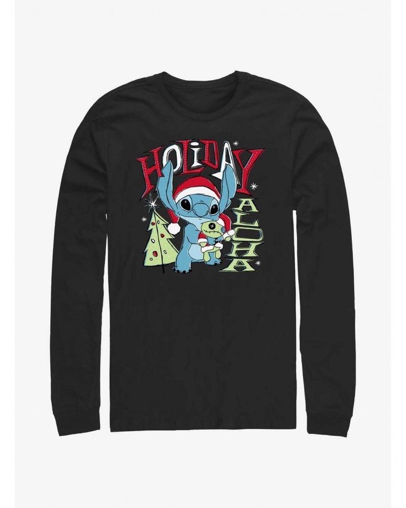 Disney Lilo & Stitch Holiday Aloha Long-Sleeve T-Shirt $9.74 T-Shirts