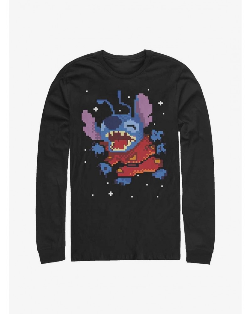 Disney Lilo & Stitch Pixel Long-Sleeve T-Shirt $11.32 T-Shirts