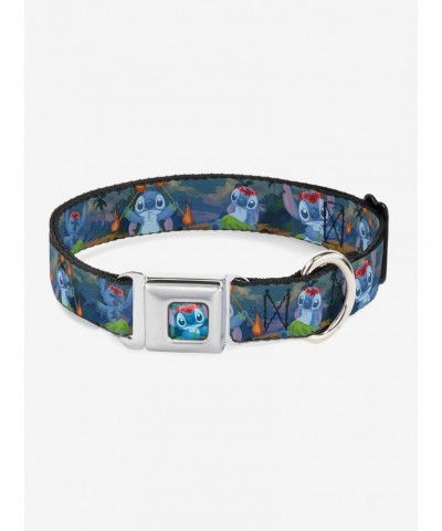 Disney Lilo & Stitch Hula Dance Seatbelt Buckle Dog Collar $7.72 Pet Collars