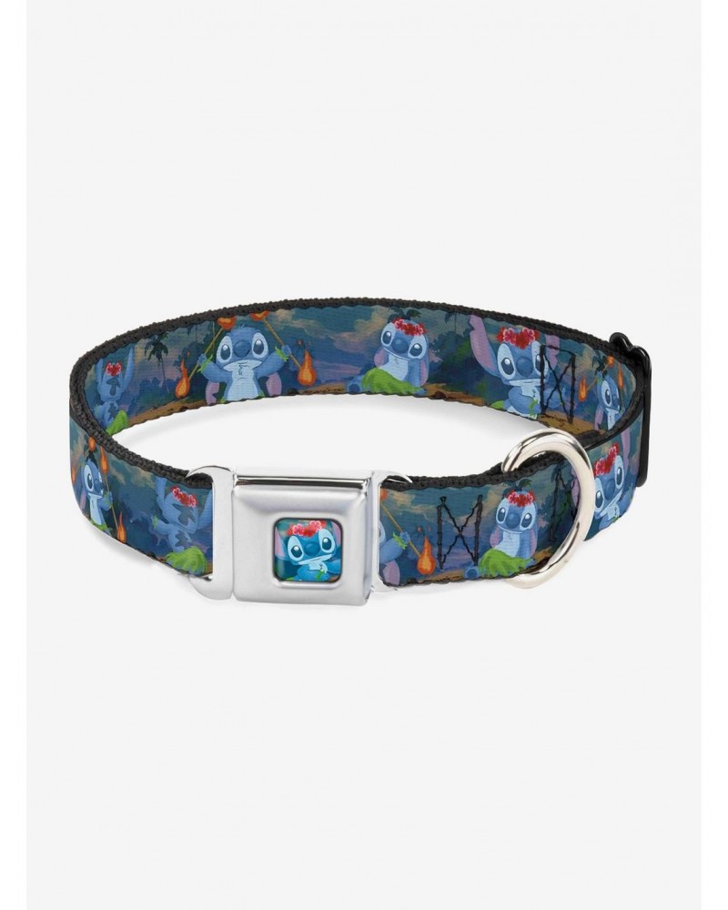 Disney Lilo & Stitch Hula Dance Seatbelt Buckle Dog Collar $7.72 Pet Collars