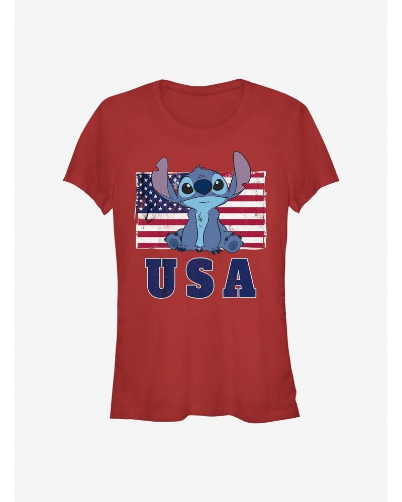 Disney Lilo & Stitch 'Merica Stitch Girls T-Shirt $7.77 T-Shirts