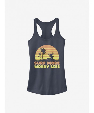 Disney Lilo & Stitch Surf More Worry Less Girls Tank $9.36 Tanks