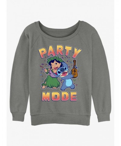 Disney Lilo & Stitch Party Mode Girls Slouchy Sweatshirt $11.81 Sweatshirts