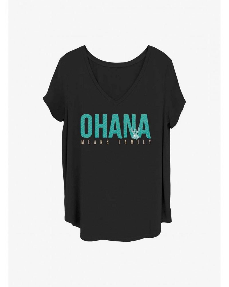 Disney Lilo & Stitch Ohana Means Family Girls T-Shirt Plus Size $7.63 T-Shirts