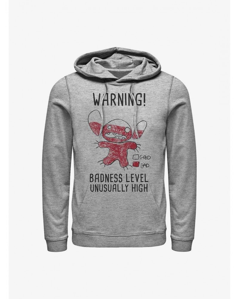 Disney Lilo & Stitch Warning Drawing Sitch Hoodie $15.80 Hoodies