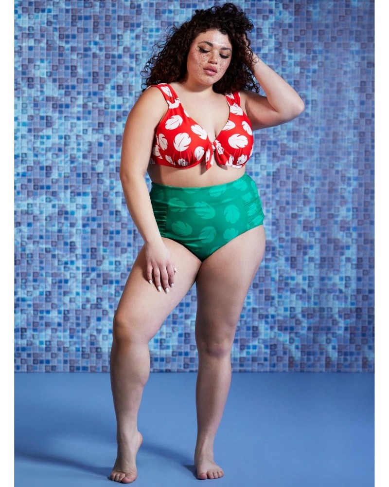 Disney Lilo & Stitch Leaf High-Waisted Swim Bottoms Plus Size $6.40 Bottoms