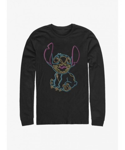 Disney Lilo & Stitch Neon Stitch Long-Sleeve T-Shirt $9.74 T-Shirts