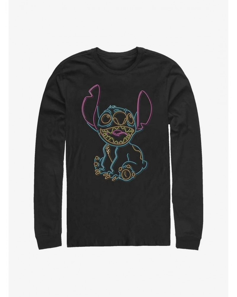 Disney Lilo & Stitch Neon Stitch Long-Sleeve T-Shirt $9.74 T-Shirts