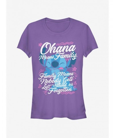 Disney Lilo & Stitch Ohana Family Girls T-Shirt $6.77 T-Shirts