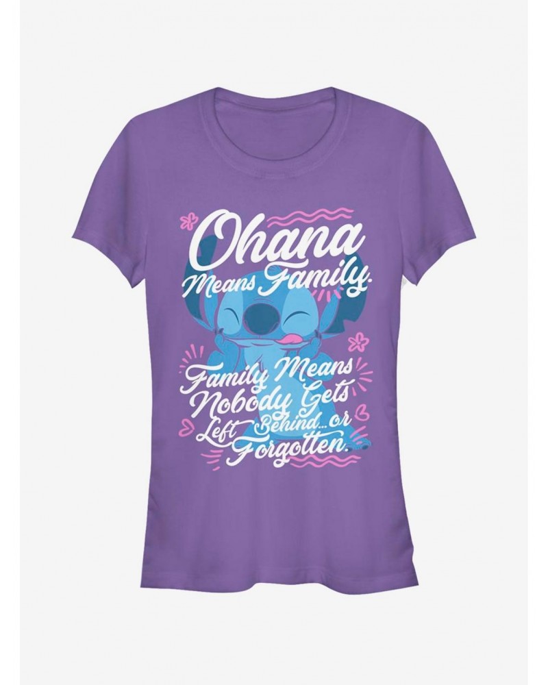 Disney Lilo & Stitch Ohana Family Girls T-Shirt $6.77 T-Shirts