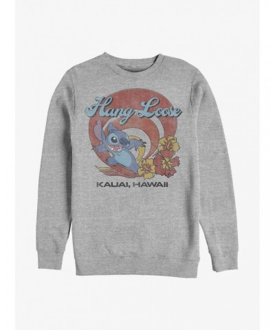 Disney Lilo & Stitch Hang Loose Crew Sweatshirt $12.99 Sweatshirts