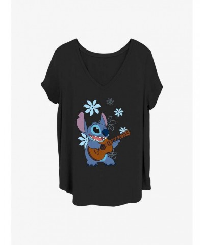 Disney Lilo & Stitch Music Man Stitch Girls T-Shirt Plus Size $8.79 T-Shirts