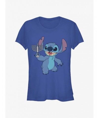 Disney Lilo & Stitch Hanukkah Menorah Girls T-Shirt $6.37 T-Shirts