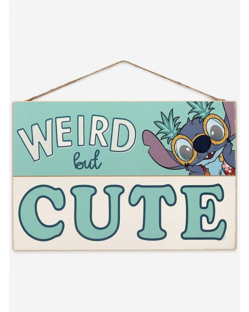 Disney Lilo & Stitch Weird But Cute Hanging Wood Wall Decor $12.11 Décor