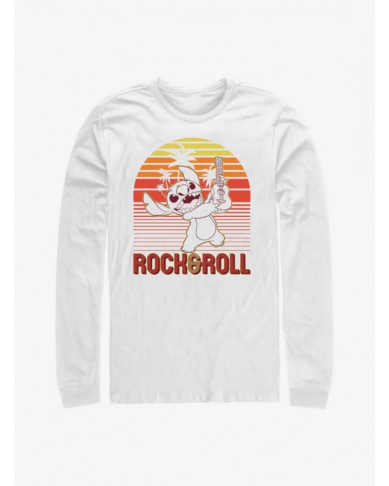 Disney Lilo & Stitch Rock And Roll Stitch Long Sleeve T-Shirt $9.21 T-Shirts