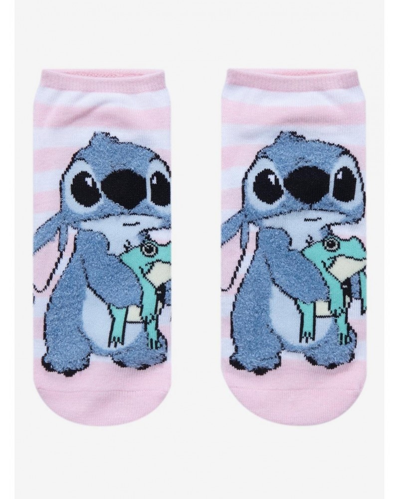 Disney Lilo & Stitch Frog Textured No-Show Socks $1.29 Socks