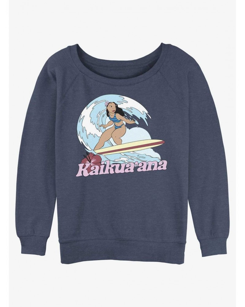 Disney Lilo & Stitch Hawaiian Sister Nani Girls Slouchy Sweatshirt $10.92 Sweatshirts