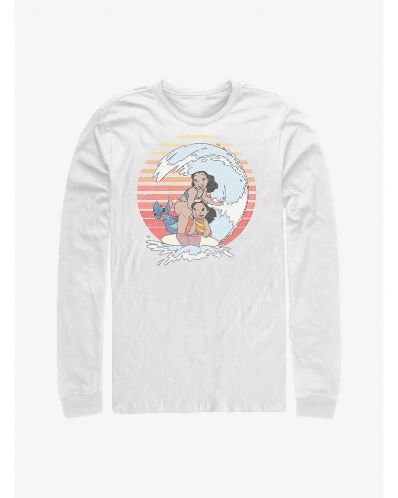 Disney Lilo & Stitch Family Surfing Long-Sleeve T-Shirt $7.90 T-Shirts