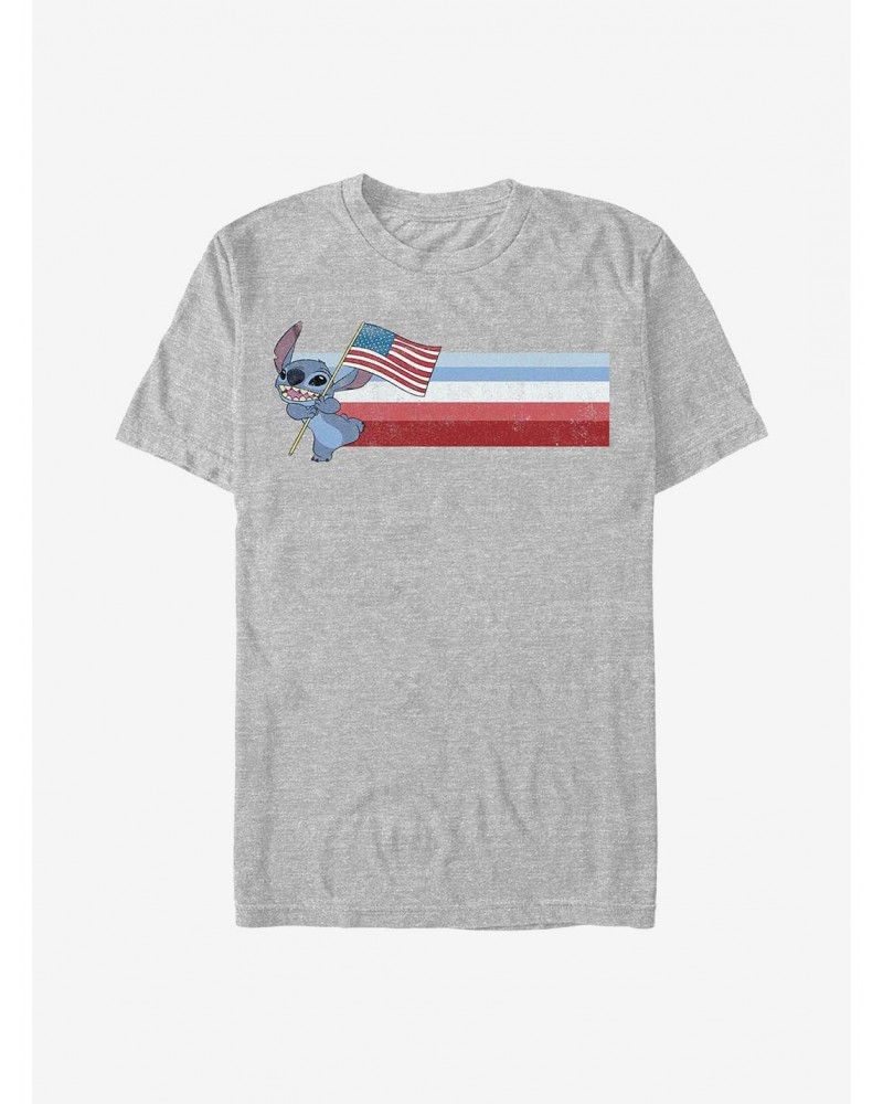 Disney Lilo & Stitch Flag Stitch T-Shirt $8.03 T-Shirts