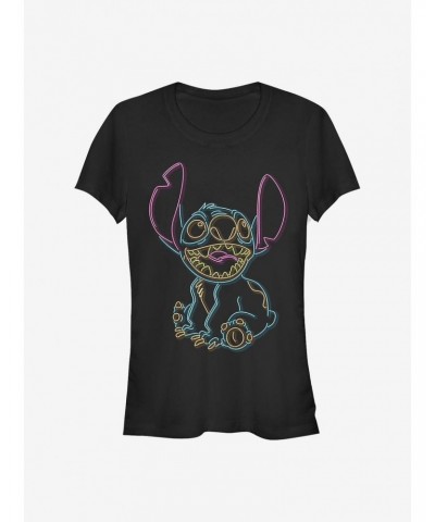 Disney Lilo & Stitch Neon Stitch Girls T-Shirt $7.17 T-Shirts