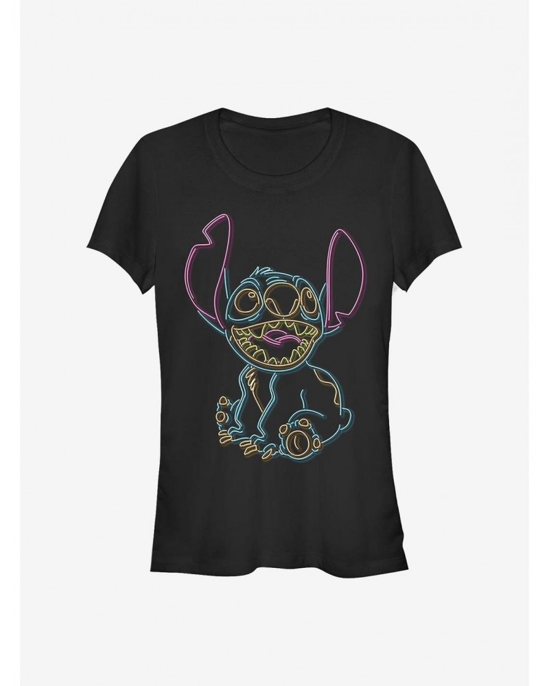 Disney Lilo & Stitch Neon Stitch Girls T-Shirt $7.17 T-Shirts