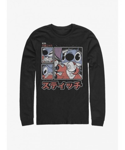 Disney Lilo & Stitch Japanese Text Long-Sleeve T-Shirt $10.79 T-Shirts