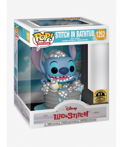 Funko Disney Lilo & Stitch Pop! Deluxe Stitch In Bathtub Vinyl Figure 2022 HT Expo Exclusive $14.05 T-Shirts