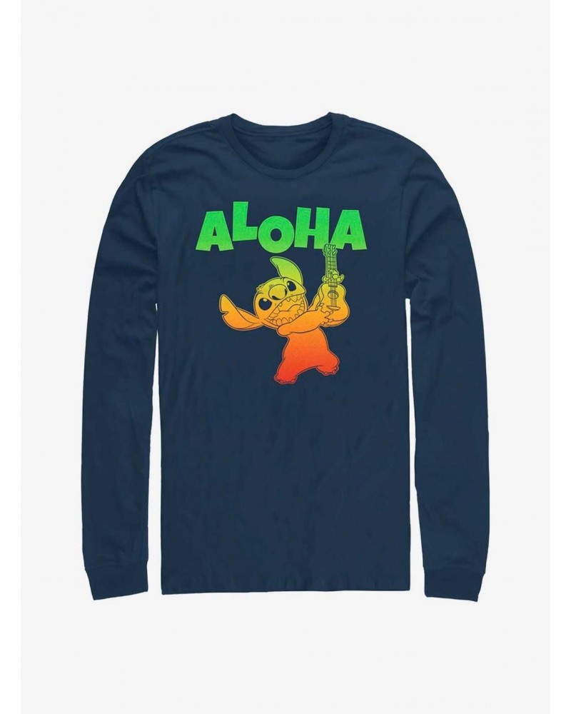 Disney Lilo & Stitch Aloha Stitch Long Sleeve T-Shirt $8.42 T-Shirts