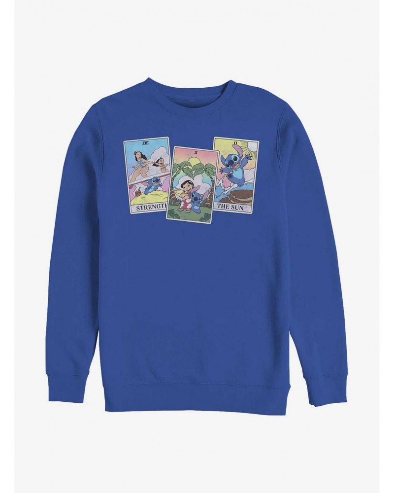 Disney Lilo & Stitch Tarot Cards Crew Sweatshirt $13.87 Sweatshirts